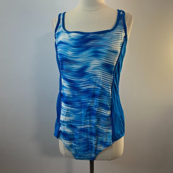 Roots Swim Women's Blue One-Piece Swimsuit - Size 18 - Picture 2 of 5